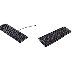 Logitech k120 tastiera cablata business per windows/linux, usb, tasti ‎silenziosi & tastiera cablata k120 per windows, dimensioni regolari, resistente ai liquidi, barra spaziatrice curva