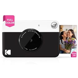 Kodak Printomatic - Cámara de impresión instantánea, imprime en Papel Zink 5 x 7.6 cm con respaldo adhesivo, negro