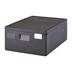 CAMBRO - Contenedor isotérmico con carga superior Cam Gobox para bandejas de 60x40 cm y 20 cm prof. 53 L - 49 x 69 x 27 cm (M.Ext) - 42,5 x 62,5 x 20,5 cm (M.Int) - Negro