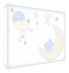 Feel Good Art BEARMOON-A7BLK-14G - Diamante in acrilico, 10,5 x 7,4 x 2 cm, colore: Azzurro