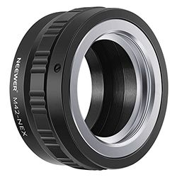 NEEWER Adaptador de armação para lente M42 para câmara Sony NEX E-Mount, compatível com Sony A7 A7S/A7SII A7R/A7RII A7II A3000 A6300 NEX-3 NEX-3C NEX-5 NEX-5C NEX-5N NEX-5N NEX-5N NEX-5N X-5R Normal 6