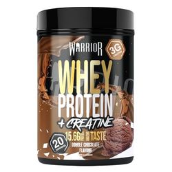 Warrior Whey Protein Powder + Creatine 500g - Sports Nutrition Shake for Muscle Growth, Performance, and Recovery - Enjoy Post Workout - Low Sugar - 20 Servings (Double Chocolate)