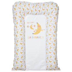 Babycalin – Cambiador de bebé con copos de frutas impermeable y cómodo – Cambiador de 50 x 70 cm – Colchón de mesa cambiador de bebé de PVC – Bordes redondeados elevados – Smoothie Banane