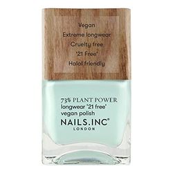 Nails.INC 73% Plant Power Nail Polish, Long Lasting Nail Color Lasts Up to 10 Days, Quick Drying, Cruelty Free, Vegan, 21 Free Formula, Endless Recycle, (14ml)