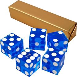 Trademark Poker 10-DC19BLU, Dadi Forniture Craps, Blu, 19 mm