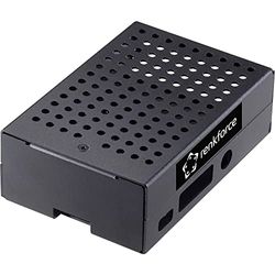 Renkforce RBP-ALC100 SBC-behuizing Geschikt voor serie: Raspberry Pi Incl. actieve koeler Zwart