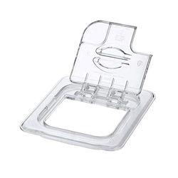 Cambro 747687 dekel med Lepeluitsparing, greep en gångjärn 1/6 GN, Klar, 6 stycken