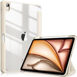 FINTIE Coque pour iPad Air 11 Pouces 2024 M2 / iPad Air 5 2022 / iPad Air 4 2020 10.9" - [Rangement de Stylet] Housse Transparente Claire Etui Antichoc Veille/Réveil Auto, Or Champagne