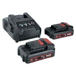 FLEX P-Set 22 Q Power 22 Q (Power 22 Q, set P, Caricatore Batterie Litio 18 V + 2 Batterie 2,5 Ah, per utensili) 532740