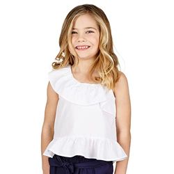 Charanga Blusa De Niña Blanco, Talla 5-6, 116 cm