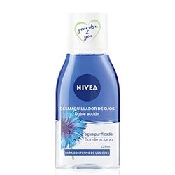 NIVEA Demakijaż oczu o podwójnym działaniu (1 x 125 ml), płyn do demakijażu dla wrażliwych oczu, szybkie i delikatne oczyszczanie twarzy