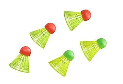 Hudora Unisexs Badminton boll set 5-pack flerfärgad, liten