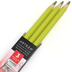 ARTEZA ARTZ-9326 Crayons Aquarelle, Bois, Vert Poire A100, 1 count (Pack of 3), Set de 3 Pièces