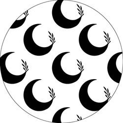 Bonateks, Ronde digitaal bedrukte muismat, antislip onderkant, voor kantoor en thuis, diameter: 22 cm