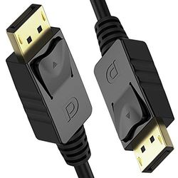 UNITEK DisplayPort to DisplayPort Cable/DP 1.2/1.5 m/Full HD / 2K / 4K / 3D / 3840 x 2160 and More/Connection Cable with Gold-Plated Connectors/Black