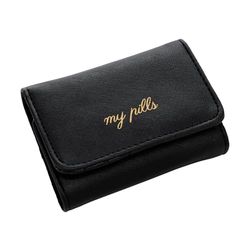 Miamica Snap Pill Case, Black, One Size, Miamica “My Pills” Snap Pill Case