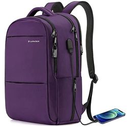 LAPACKER Mochila antirrobo para laptop resistente al agua para portátiles de hasta 15.6 pulgadas, Morado (, 15.6 (Upgrade)