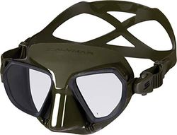 SALVIMAR Noah, Maschera Unisex Adulto, Verde/Nera, Taglia unica