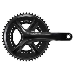 SHIMANO Fc-rs520-Bielas (2 x 12 velocidades, 50-34z), Color Negro Ciclismo, Unisex, Size