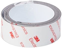 Magnet Expert® 25 mm breed x 1,3 mm dik glanzende witte ferrostrook met zelfklevend (1 m lengte)