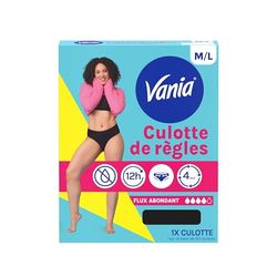 Vania | Culotte de Règles Flux Abondant (Taille M/L) – Culotte menstruelle confortable, absorbante et réutilisable – Culotte classique lavable en machine avec jusqu'à 12h de protection anti-fuite