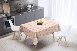 Bonamaison Kitchen Decoration, Tablecloth, Orange, Off White, 140 x 140 Cm - Designed and Manufactured in Turkey