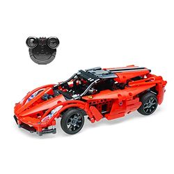 Ogni Bricks - Sports Red Storm - Set da costruzione - con R/C e Controllo tramite App - Colore Rosso - 380 pezzi - + 6 anni (DEQUBE 927D00123)
