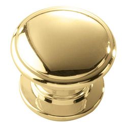 Hickory Hardware P3053-PB 1-1/4-Inch Williamsburg Cabinet Knob, Polished Brass