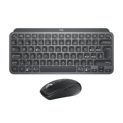 Logitech MX Keys Mini + MX Anywhere 3S, Tastiera e mouse wireless digitazione fluida, tasti retroilluminati, scorrimento rapido, USB-C, Bluetooth, per più Sistemi Operativi, Italiano QWERTY, Grigio
