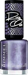 Rimmel - Vernis à Ongles 60 Seconds Super Shine Rita Ora - Ultra Brillance et Longue Tenue - Séchage rapide - 811 Hot Metal Love - 8ml