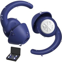 Tapones Oidos Reducción de Ruido,33 db Silicona Earplugs for Sleeping,Supersuave y Reutilizable Tapones Antironquidos(Azul-2 Pares)