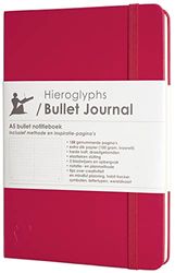 Hieroglyphs Bullet Journal/Notitieboek A5 Dotted - met Nederlandstalige Methode - 189 Genummerde Pagina's - 100g/m2 Papier - opbergvak, drie leeswijzers, elastieken sluiting