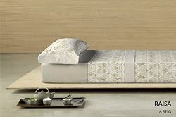 Dart Luxe Raisa beddengoedset, katoen-polyester, beige, 90 x 200 x 3 cm