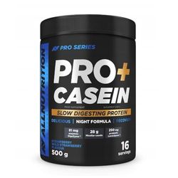 Allnutrition Pro+ Casein, Strawberry-Wild Strawberry - 500g