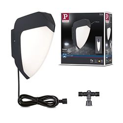 Paulmann 94518 Park + Light LED per pareti esterne lampada da parete Ikosea con rilevatore di movimento IP44 2x2,8W bianco caldo antracite 3000K