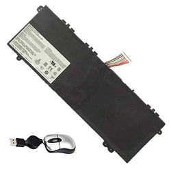 Amsahr BTY-S37-05 - Batería de reemplazo para MSI BTY-S37, GS30, GS30 2M 001US, GS30 2M-013CN, MS1-13F1 Series (Incluye Mini ratón óptico) Color Gris