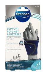 Steripan - Support Poignet Ajustable - Soulage et Maintient - Convient pour les Deux Mains - Matière Néoprène - Pour un Usage Sportif ou Quotidien