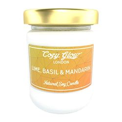 Cozy Glow Lime Basil & Mandarin grande candela di soia