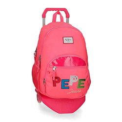 Pepe Jeans Kim rugzak roze, Violeta, 32x44x22 cms, Rugzak 32 + trolley