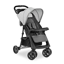 Hauck Shopper Neo II, 4-hjulig barnvagn upp till 25 kg, med liggläge från födseln, kompakt hopfällning, låg vikt på endast 7,9 kg och 2 mugghållare – grå