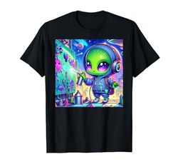 Kawaii Alien Graffiti: The Alien's Artistic Maglietta