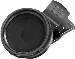 Neewer Filtro ajustável de 37 mm ND 2-400 para câmara de telemóvel lente de densidade neutra com clipe compatível com iPhone 7 Plus 7 6 6S 6 Plus 6S Plus Samsung HTC Motorola iPad etc.