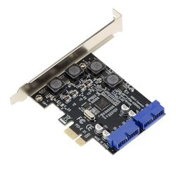 KALEA-INFORMATIQUE PCI Express PCIe naar USB 3.0 2-poorts interne USB3 19 punten 5G-controllerkaart met NEC-chipset. Beugels voor laag en hoog profiel meegeleverd