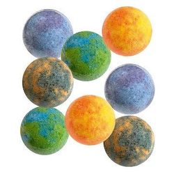 Depesche 13314 Dino World Galaxy différentes couleurs, 7 bombes de bain colorées au parfum fruité, Multicolor