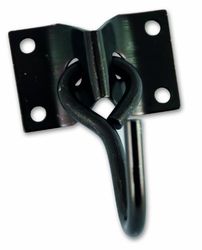Chapuis 8927ZN Gancho móvel Pletina - aço galvanizado preto - diâmetro 7 mm - Pletina 45 x 45 mm - preto