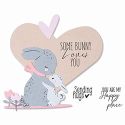 Framelits Die Set 8PK w/5PK Stamps Bunny Love by Olivia Rose