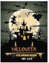 Halloween Coloring Book: For Kids Ages 4-12: coloring book Halloween, adult Halloween coloring book for women