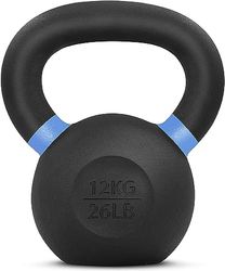Yes4All SD7M Peso Kettlebell rivestito in polvere, 12 kg, blu