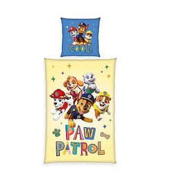 Herding Sängset, Paw Patrol, örngott 80 x 80 cm med dragkedja och vändbart mönster, påslakan 135 x 200 cm, med dragkedja, 100% bomull/renforcé