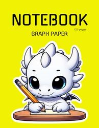 NOTEBOOK (graph paper) white baby dragon